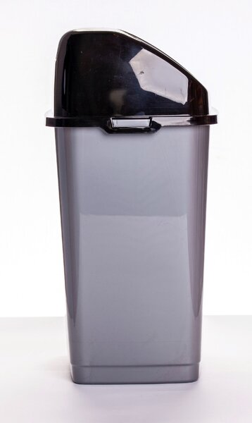 DÜNYA Billenős szemetes szürke színben 18 L 47x28x23 cm