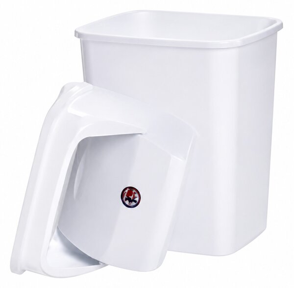 DÜNYA Billenős szemetes 10 L 36x18,5x23 cm műanyag fehér