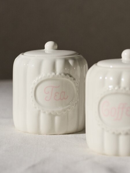 Sinsay - Recipient ceramic pentru ceai cu capac - fehér