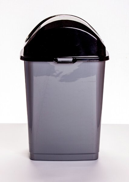 DÜNYA Billenős slim szemetes szürke színben 18 L 46,5x27,5x24 cm
