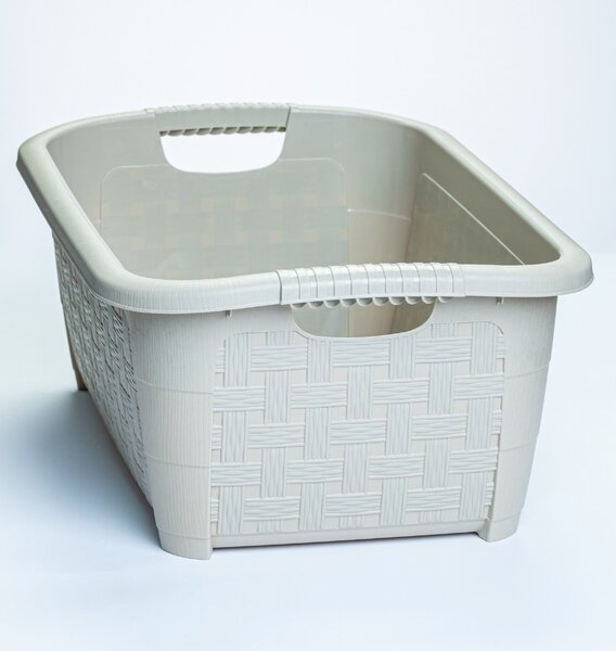 * Rattan hatású ruháskosár 20 L bézs