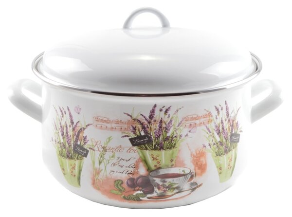 Zománcozott Lábas fedővel 24cm-es 6L