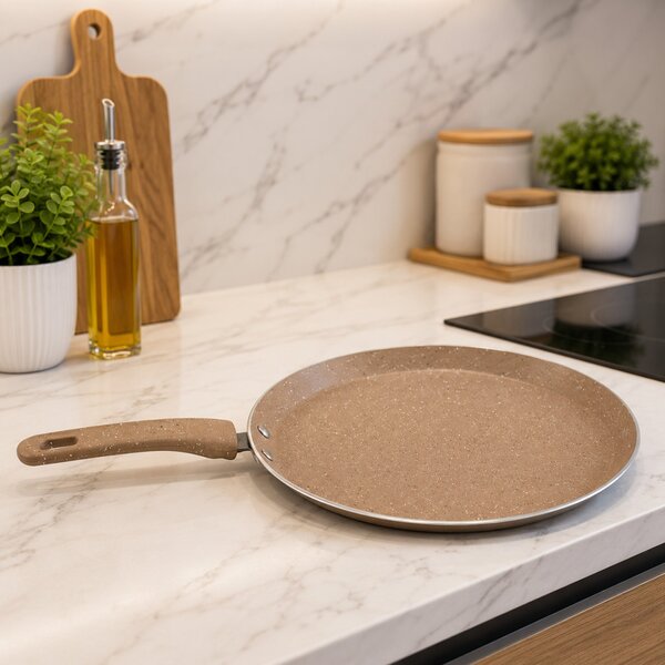 Perfect Home Granite Line palacsintasütő tapadásmentes bevonattal indukciós 24x0,3cm szürke vagy barna színben