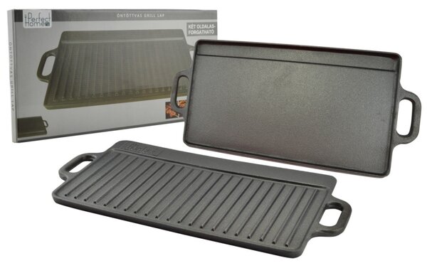 Öntöttvas grill lap (51x24 cm-es)