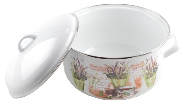 Zománcozott Lábas fedővel 24cm-es 6L