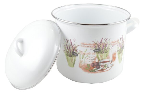 Zománcozott fazék fedővel 20 cm-es (5,2 L-es)