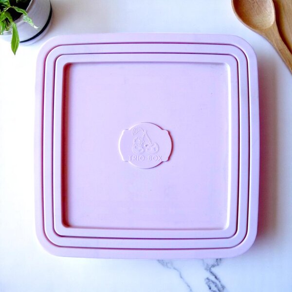 Multibox ételtároló szett 3 részes pink tetővel