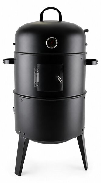 BBQ Füstölő és grillező 2 in fekete 80x40x43 cm
