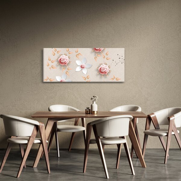 Kép - rózsa virágok (120x50 cm)