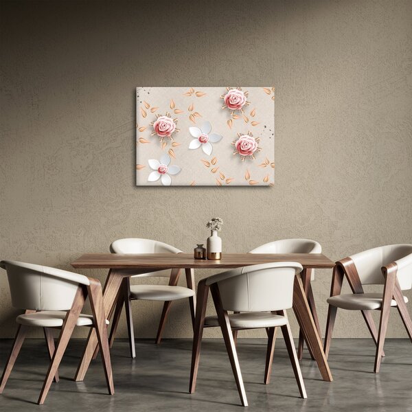 Kép - rózsa virágok (70x50 cm)