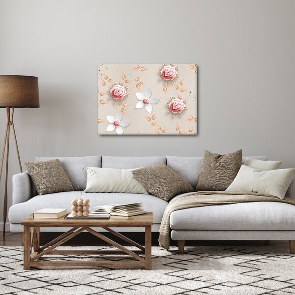 Kép - rózsa virágok (70x50 cm)