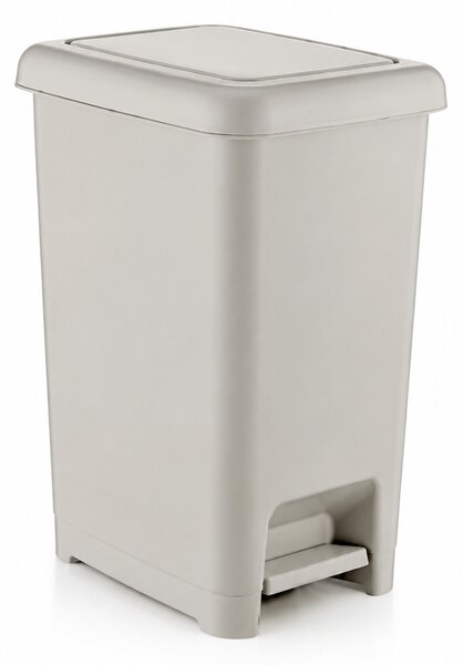DÜNYA Pedálos slim szemetes szürke színben 15 L 22,5x31x40 cm