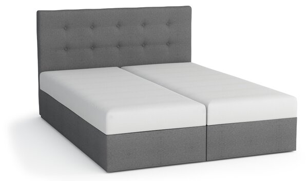 Franciaágy Boxspring 140x200 cm Waller (ágyráccsal és matraccal) (bézs)