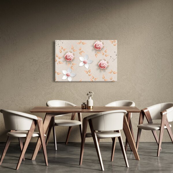 Kép - rózsa virágok (90x60 cm)
