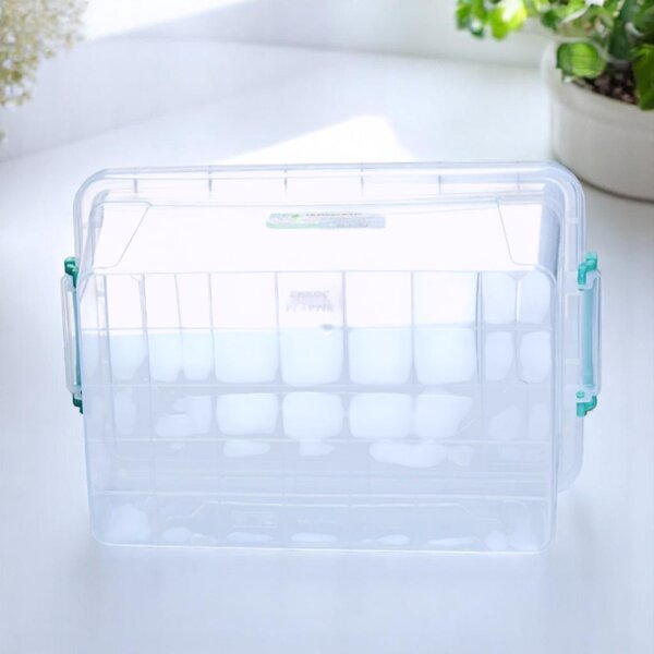 Tárolódoboz 13,7 L 35X23X16,5 CM zöld füllel