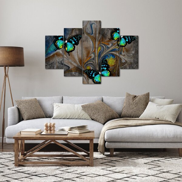 Kép - fényes pillangók képben (150x105 cm)