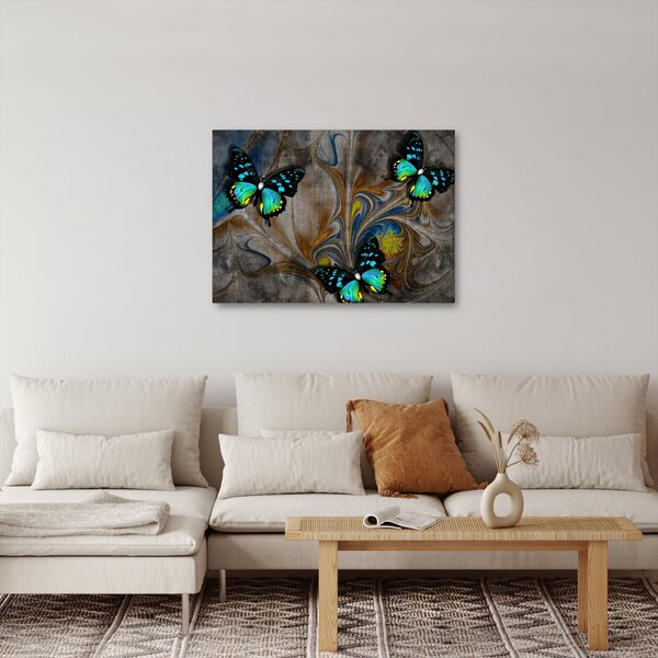 Kép - fényes pillangók képben (70x50 cm)