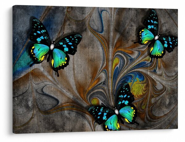 Kép - fényes pillangók képben (70x50 cm)