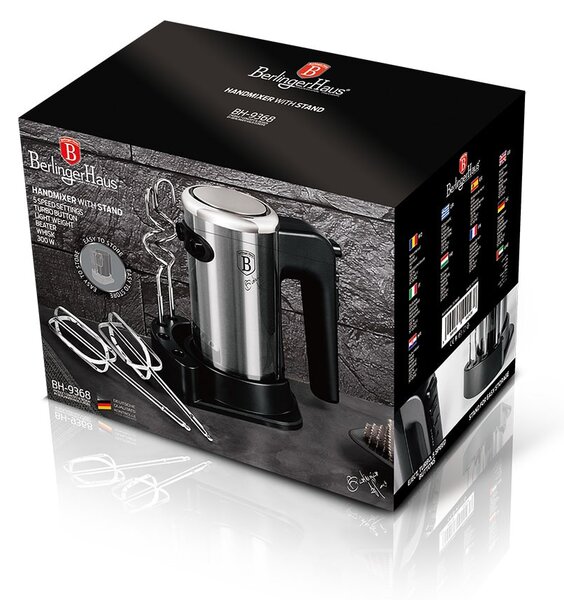 Berlinger Haus Silver kézi mixer állvánnyal 300 W-os (BH-9368)