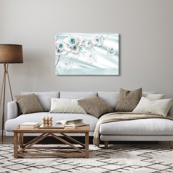 Kép - Türkiz rózsa virágok (90x60 cm)