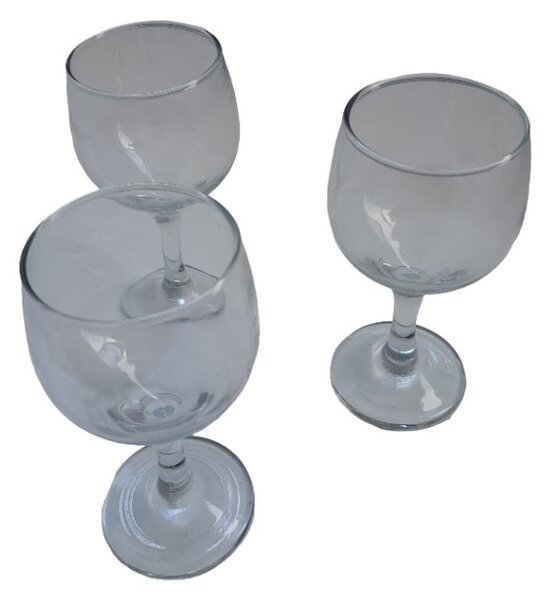 3 darabos talpas boros pohár szett üveg Cheerful (210 ml-es)