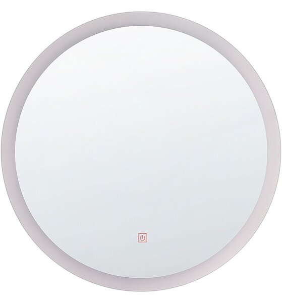 LED fürdőszobai tükör YSER 58 cm 58 cm Ezüst