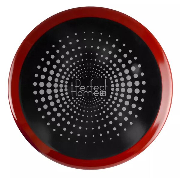 PERFECT HOME Fazék fedővel zománcozott 20 cm 5,2 L piros