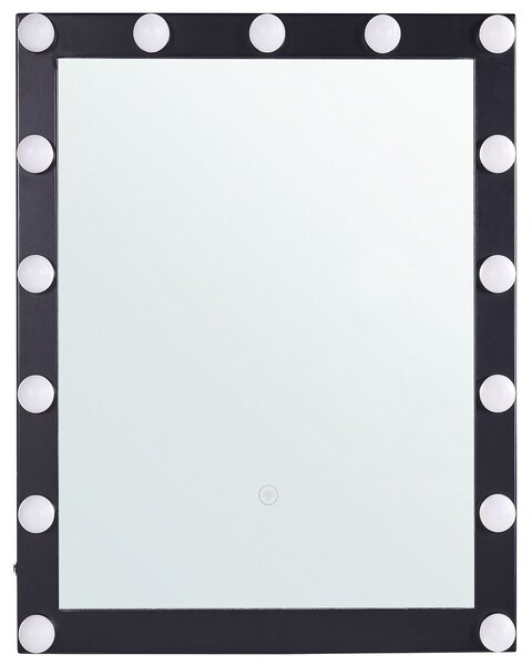 LED fürdőszobai tükör ODENAS 50 cm 60 cm Fekete