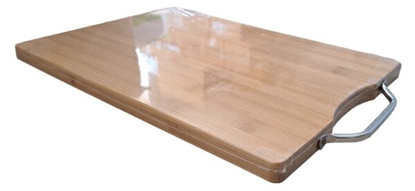 Bambusz vágódeszka fém füllel 240x340x17 mm