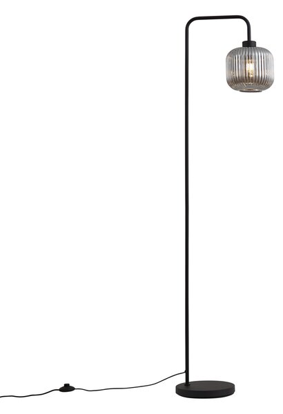 Design állólámpa fekete füstüveggel - Ana