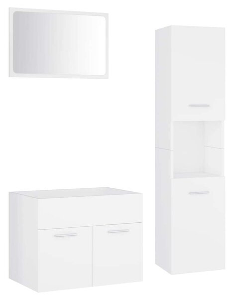 Modern Fehér Fürdőszoba Bútorszett - 60cm Mosdószekrény
