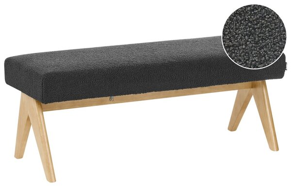 Kárpitozott pad TAMRE Buklé Fekete/világosbarna