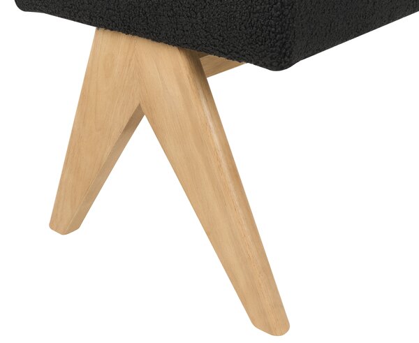 Kárpitozott pad TAMRE Buklé Fekete/világosbarna