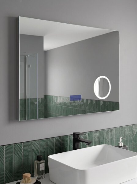 LED fürdőszobai tükör MONTARON 80 cm 60 cm Ezüst
