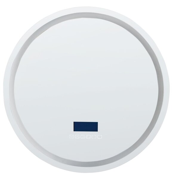 LED fürdőszobai tükör BROGNON 60 cm 60 cm Beépített Bluetooth Hangszóróval Ezüst