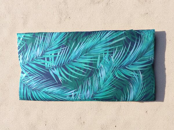 Napozó szivacs 180x60 cm kékes-zöld mexikói pálmaleveles
