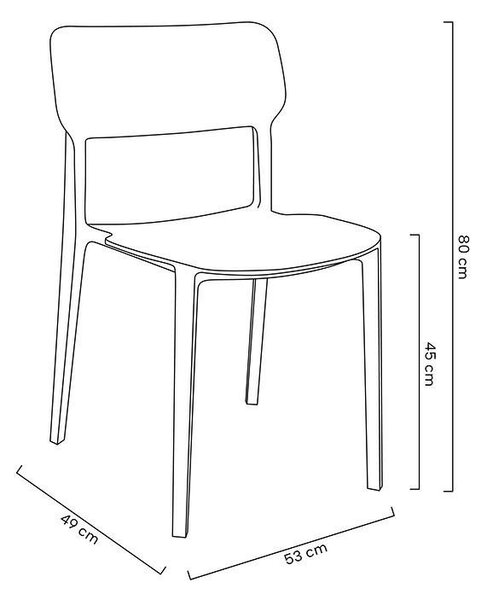 King Home Agat Premium Polipropilén Szék Fekete