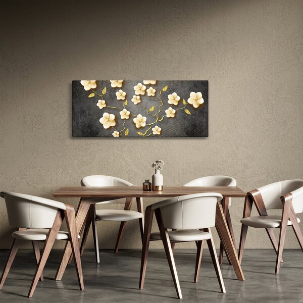 Kép - Aranybokor fekete háttéren (120x50 cm)