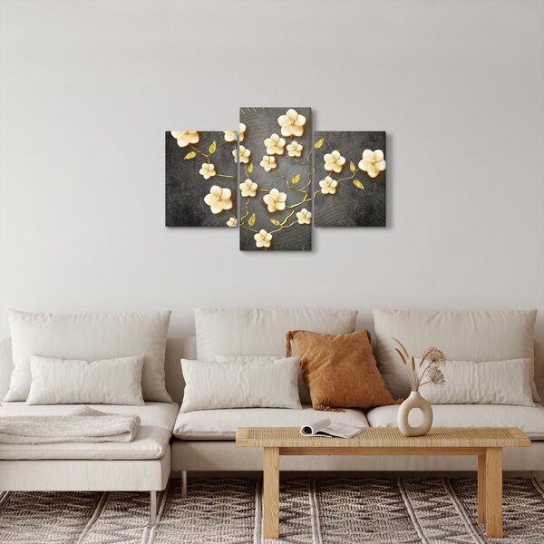 Kép - Aranybokor fekete háttéren (90x60 cm)