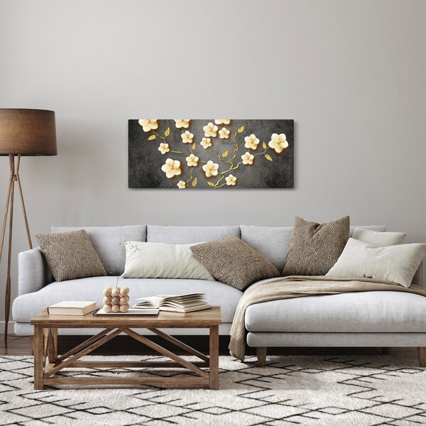 Kép - Aranybokor fekete háttéren (120x50 cm)