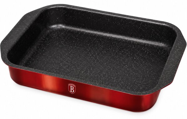 BERLINGER HAUS BURGUNDY Bevonatos tepsi 35x25x6cm bordó-fekete