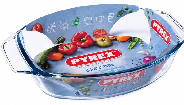 PYREX IRRES Ovális füles sütőtál 2,8 L 35x24x6 cm