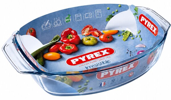 PYREX IRRES Ovális füles sütőtál 4,2 L 40x28x7 cm