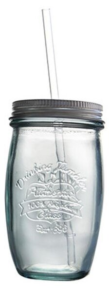 Vidrios San Miguel AUTHENTIC Zöld pohár 0,45 liter tető+szívószál