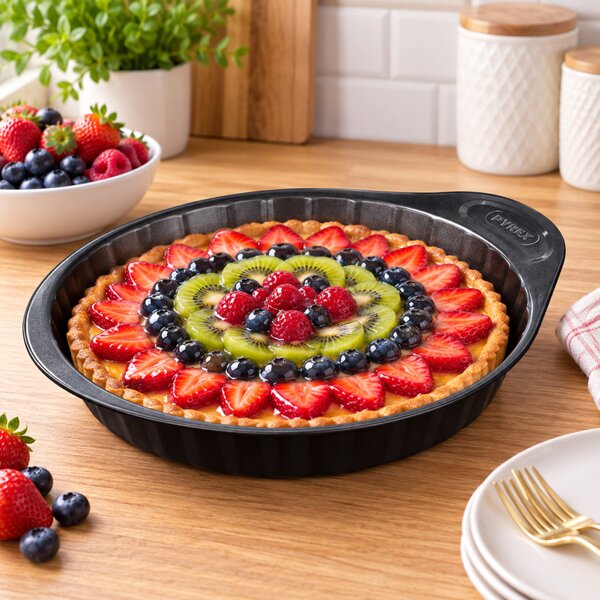 PYREX ASIMETRIA Bevonatos kerek sütőforma 27 cm