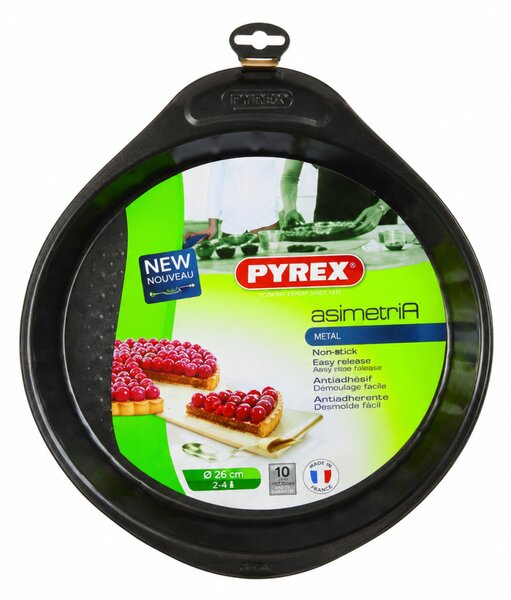 PYREX ASIMETRIA Bevonatos kerek sütőforma 27 cm