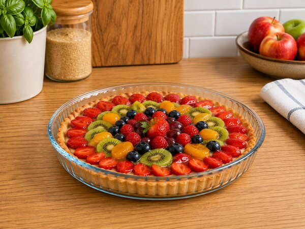 PYREX Üveg kerek sütőforma 1,8 L 31x3,5 cm