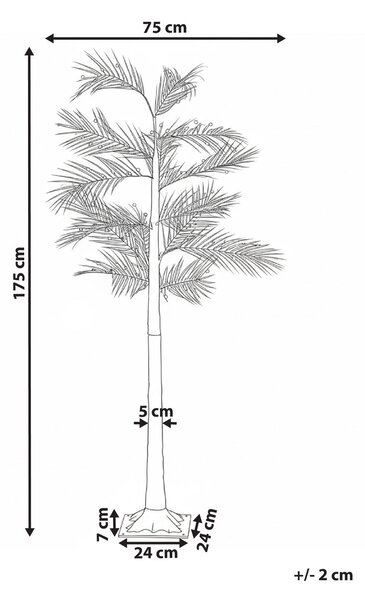 Kültéri dekoráció LED PALJAVESI 175 cm Fa Arany