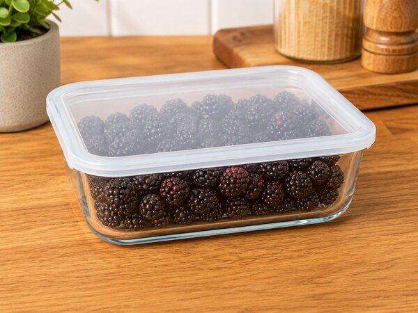 PYREX COOK&FREEZE téglatest sütőtál műanyag tetővel 1,5 L 22x17x6 cm