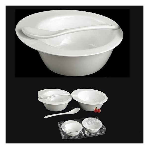 Express ONDA porcelán tálka+kanál 20 cl 2 db